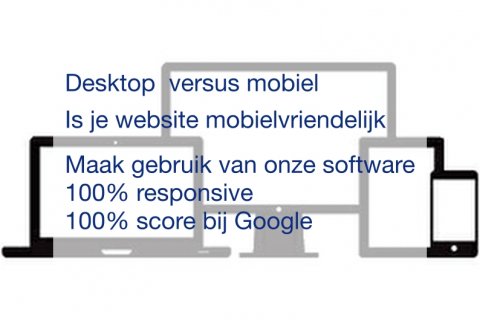 Maak gebruik van onze software 100% responsive 100% score bij Google